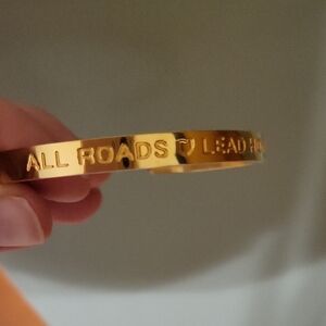 Gold Engraved Ohio Bracelet
